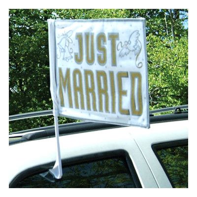 Bilflagga Just Married