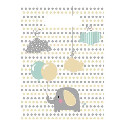 Kalaspåsar Babyshower Elefant - 6-pack