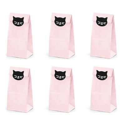 Kalaspåsar Katt Rosa - 6-pack