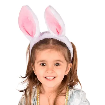 Kaninöron på Diadem Vit för Barn - One size