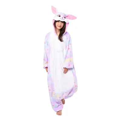 Kanin Pastell Stjärna Kigurumi - Medium