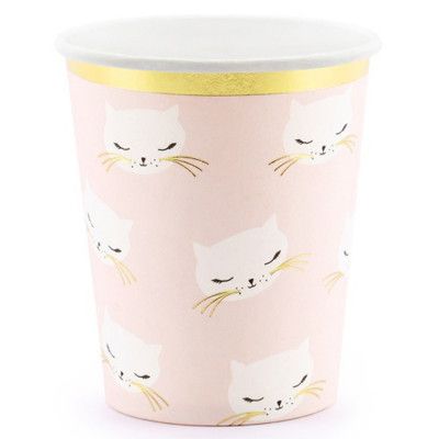 Katt Pappersmugg 6-pack