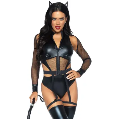 Kriminell Katt Maskeraddräkt L