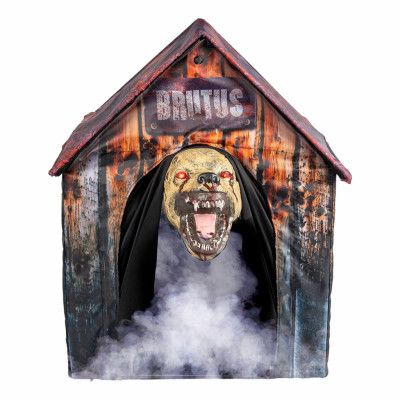 Läskig Animerad Hund i Hundkoja Prop