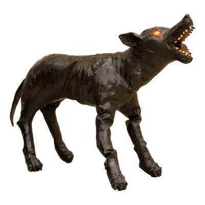 Läskig Hund med Lysande Ögon Prop - 80 cm