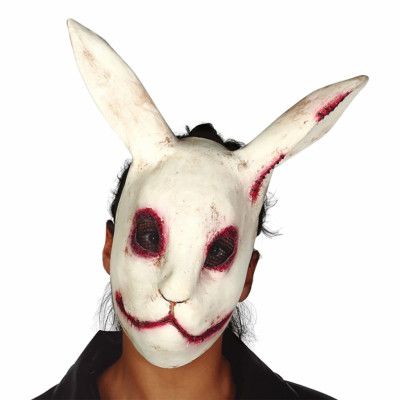 Läskig Kanin Latexmask - One size