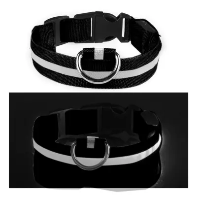 LED Hundhalsband - Svart - Medium