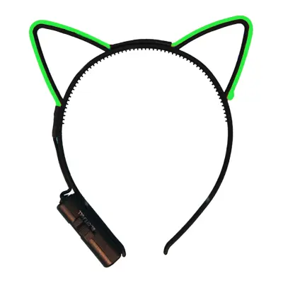 LED Kattöron - Grön