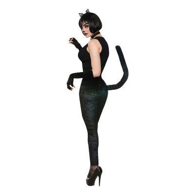 Leggings med Kattsvans Svarta - One size