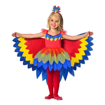 Papegoja Klänning Barn Maskeraddräkt - Small