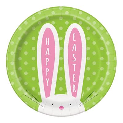 Pappersassietter Happy Easter Kanin - 8-pack