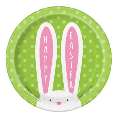 Pappersassietter Happy Easter Kanin - 8-pack