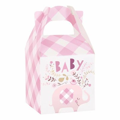 Pappersboxar Baby Elefant Rosa