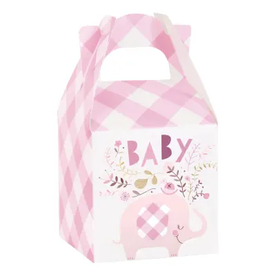 Pappersboxar Baby Elefant Rosa