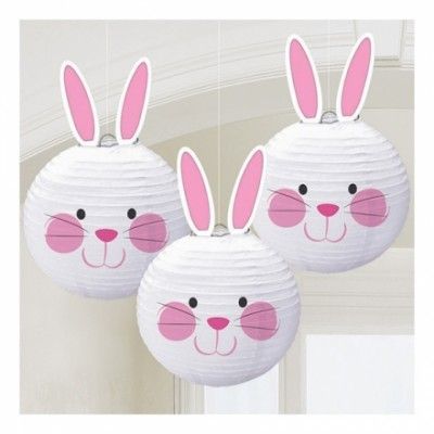 Papperslyktor Påskkanin - 3-pack