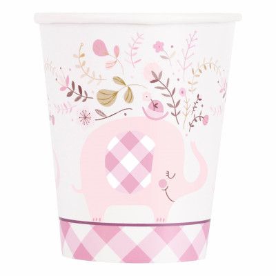 Pappersmuggar Elefant Rosa - 8-pack