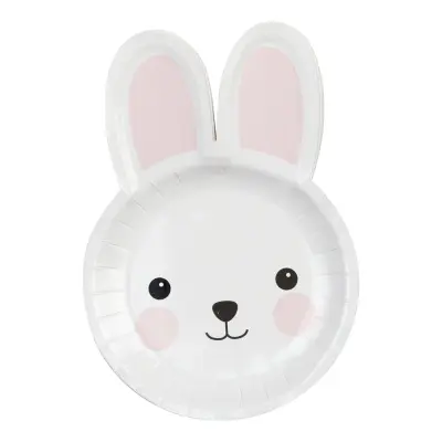 Papperstallrikar Kanin - 8-pack