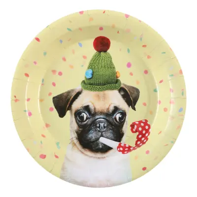 Papperstallrikar Party Hund - 6-pack