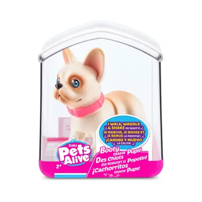 Pets Alive Booty Shakin'Pups Fransk Bulldog Beige/vit - PetsAlive -  Leksaksaffären