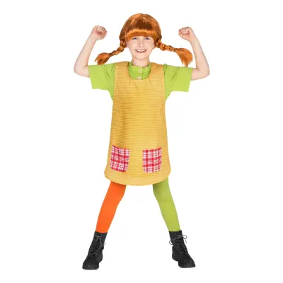 Pippi Långstrump Barn Maskeraddräkt - X-Large