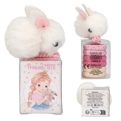 Princess Mimi Hårsnoddar Vit Kanin - Princess Mimi -  Leksaksaffären