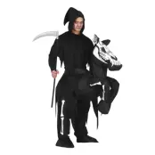 Ridande Liemannen Skeletthäst Maskeraddräkt - One size