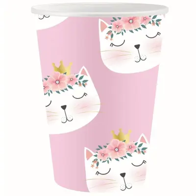 Rosa Katt Pappersmugg 6-pack