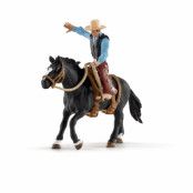 schleich FARM WORLD Saddle bronc riding med cowboy 41416