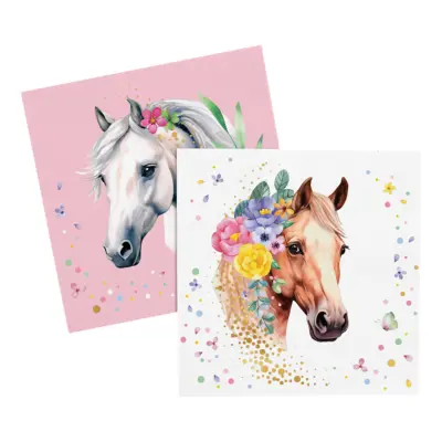 Servetter Hästar - 20-pack
