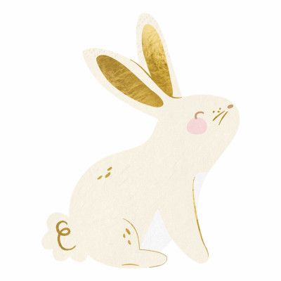 Påskservetter Kanin Stansade - 20-pack