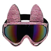 Skidglasögon Katt med Strass Rosa - One size