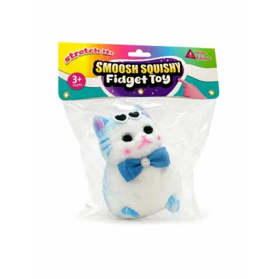 Smoosh Squishy Katt 15cm Blå - Leksaksaffären -  Leksaksaffären