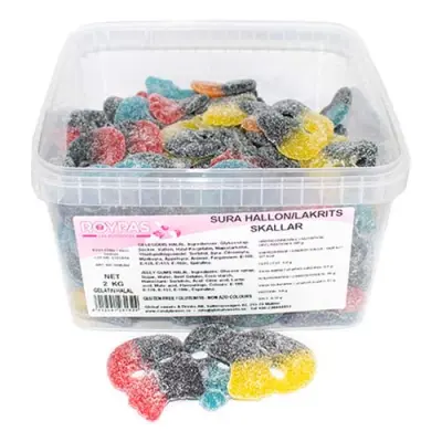 Sura Hallon/Lakritsskallar Lösvikt i Burk