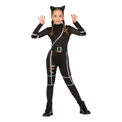Svart Katt Barn Maskeraddräkt - Small