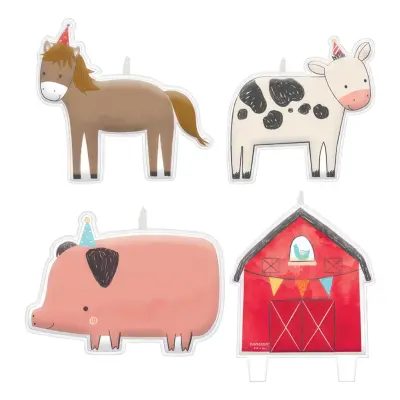 Tårtljus Bondgård - 4-pack