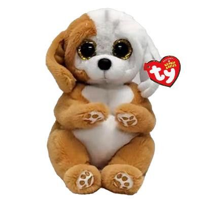 TY Beanie Bellies Ruggles Brun/Vit Hund regular