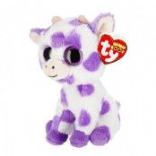 TY Beanie Boos Ethel Ko med lila prickar