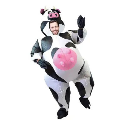 Uppblåsbar Ko med Juver Maskeraddräkt - One size