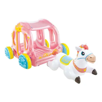 Uppblåsbar Prinsessvagn med Häst