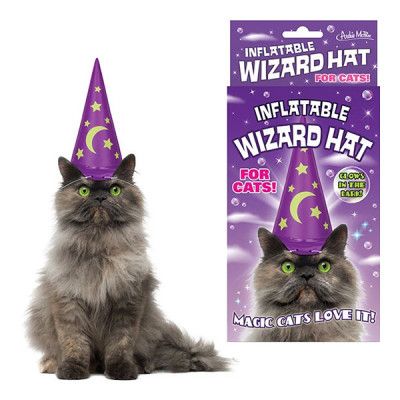Uppblåsbar Trollkarlshatt för Katt