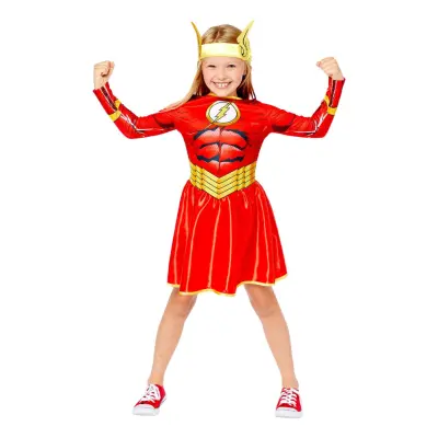 The Flash Girl Barn Maskeraddräkt - Large