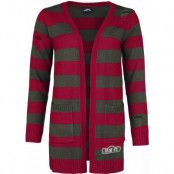 Terror på Elm Street Cardigan - Elmstreet - S XL - för Dam - röd/grön