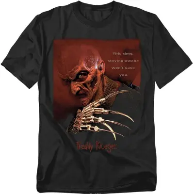 Terror på Elm Street T-shirt - Freddy Krueger Large Face - M 4XL - för Herr - svart