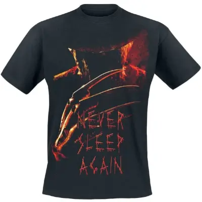 Terror på Elm Street T-shirt - Never Sleep Again Poster - S XXL - för Herr - svart
