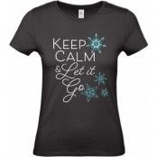 Frost - Anime T-shirt - Keep Calm And Let It Go - M XXL - för Dam - svart