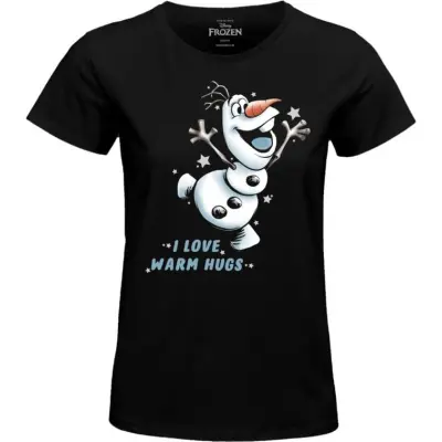Frost - Disney T-shirt - Olaf In Love - S XXL - för Dam - svart