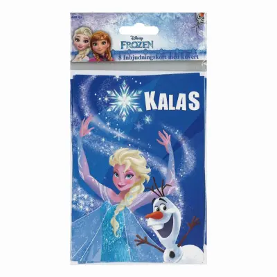 Inbjudningskort Kalas Frost/Frozen - 8-pack
