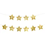 Baby Shower Girlang Stjärnor Guld