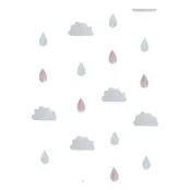 Baby Shower Moln Hängande Dekoration - 6-pack