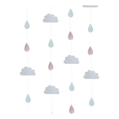 Baby Shower Moln Hängande Dekoration - 6-pack